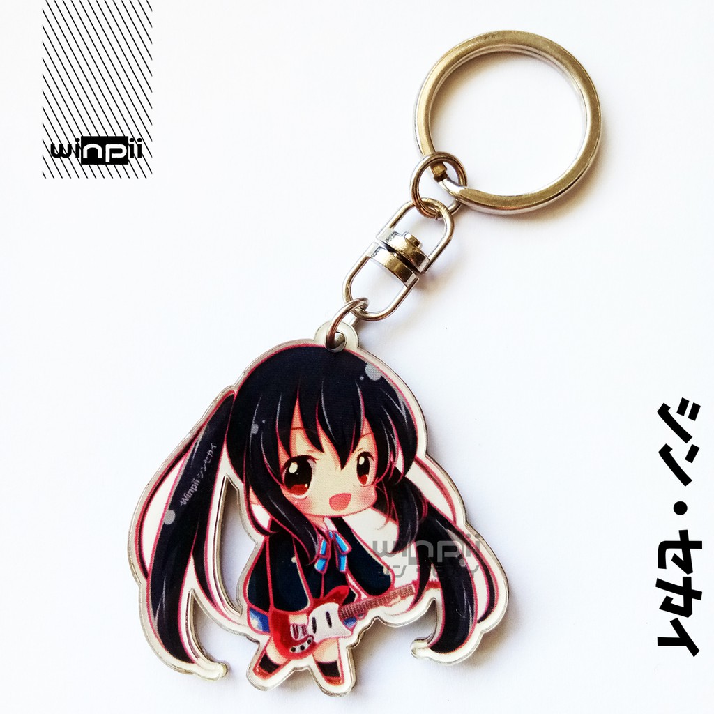 Keychain / Gantungan Kunci Akrilik Azusa Nakano Anime K-ON 