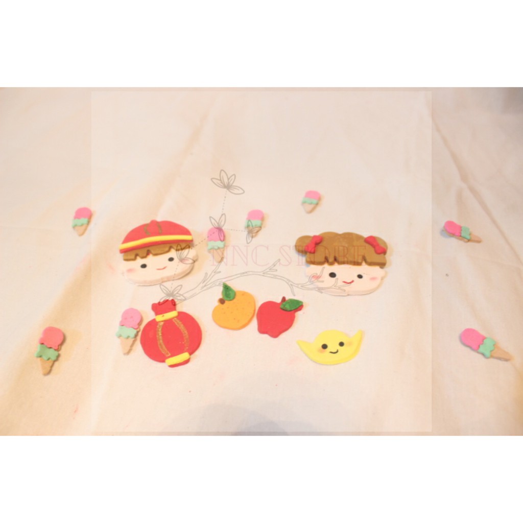 

Gumpaste Koko, Meme, Jeruk, Apel