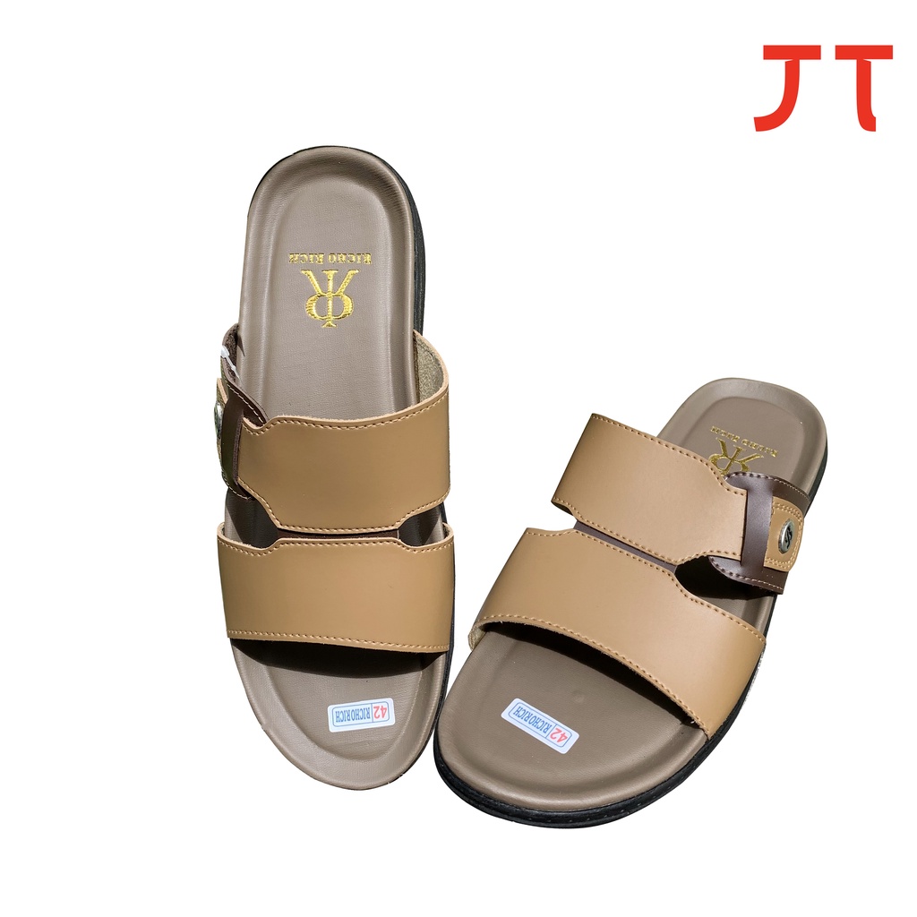 (BISA COD)Sandal Slop RICHORICH / Sandal Pria / Sandal Kulit Sintetis / Sandal Pria Slop-4