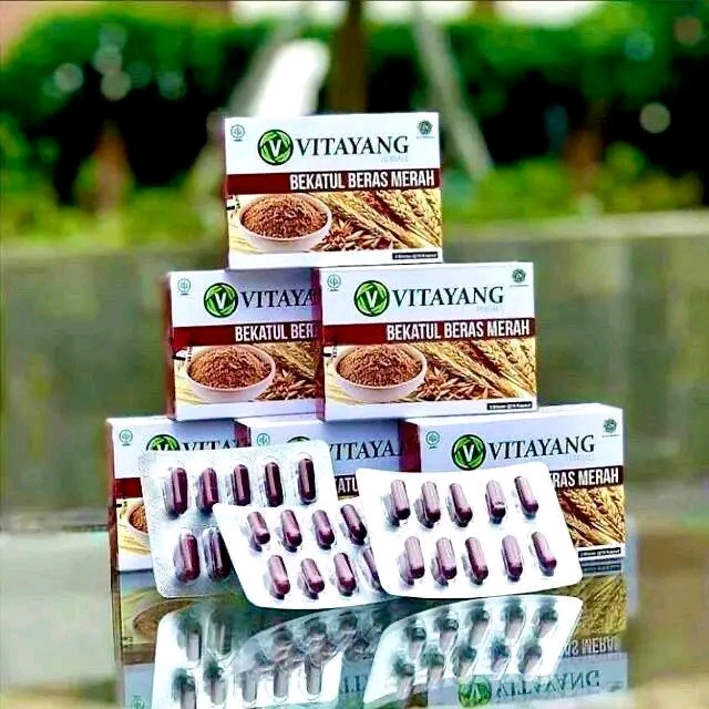 

Vitayang Bekatul Beras Merah VBBM (8 Box x 30 Capsule) Penurun Kolesterol Trigliserida Herbal