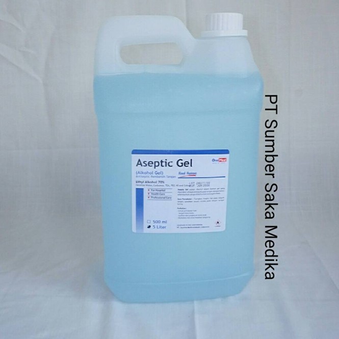 Aseptic Antiseptik Aseptik Gel 5 Lt L Liter Blue Galon Onemed