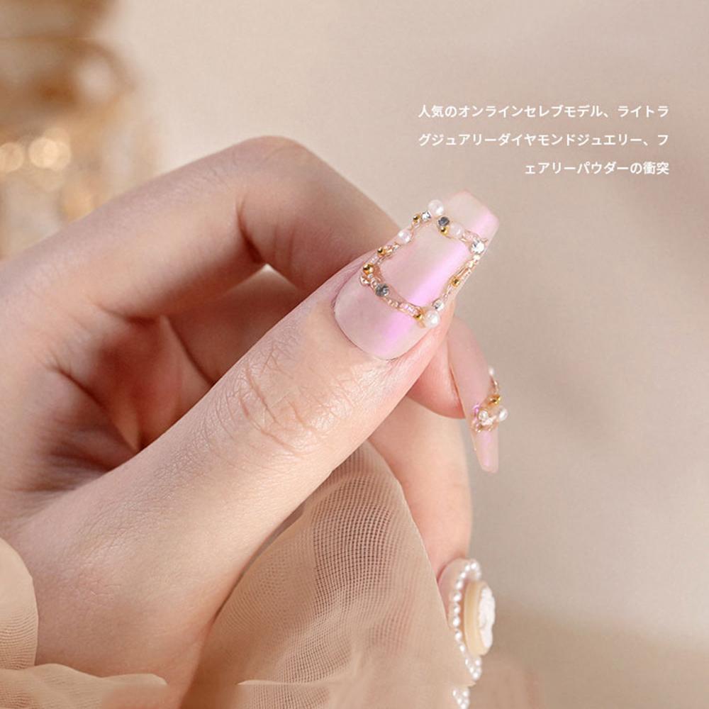 AUGUSTINA Agustina 3D Nail Art Dekorasi Retroe Resin Mutiara Lady Head Desain Campur Vintage Nail Rhinestones