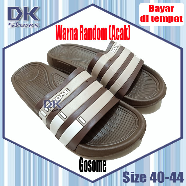 Gosome Sandal Karet Selop Laki 40-44 / Sandal Laki Ringan Waterproof / Sandal