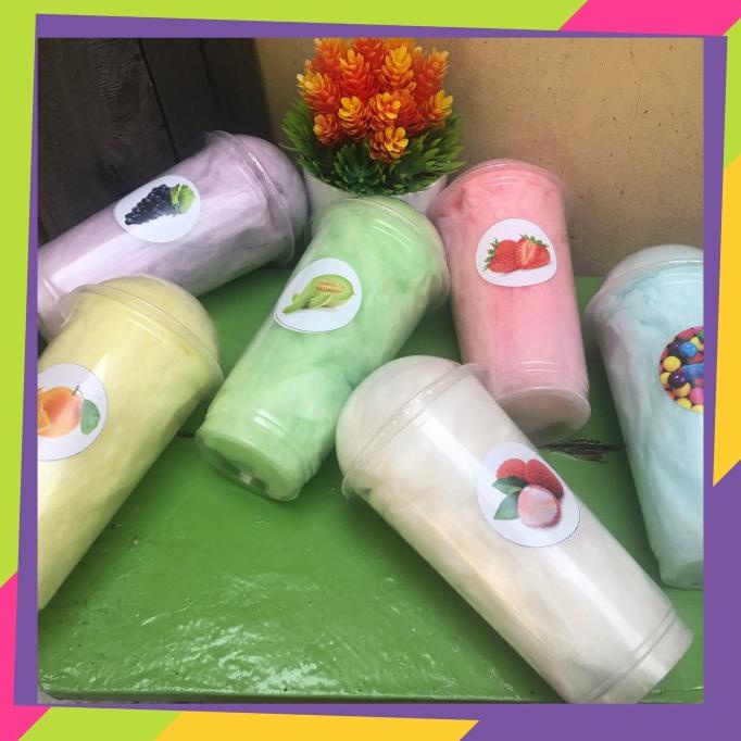 

PAKET HEMAT 6 CUP 22OZ COTTON CANDY / GULA KAPAS GOSEND/GRAB ONLY
