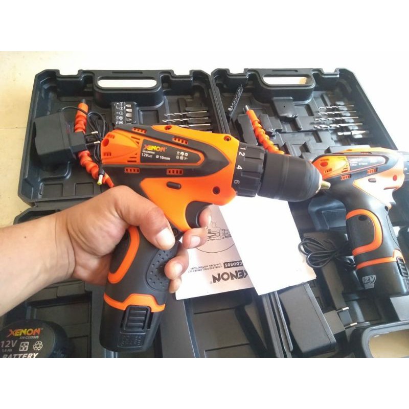 Cordless Drill 12volt Xenon CDD505 Bor batere set