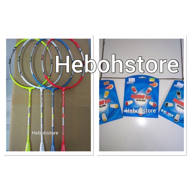 RAKET BADMINTON BULUTANGKIS HART POWER SHOOT PRO ATTACK +SENAR EBOX MICRO 66+GRIP