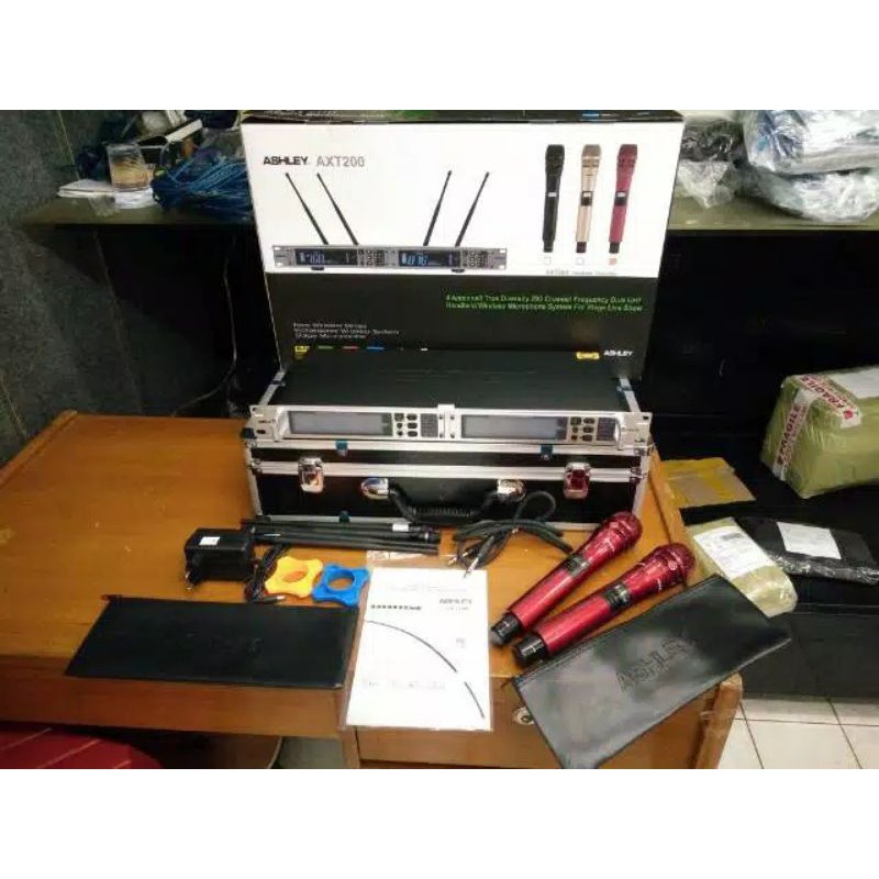 Mic wireless Ashley AXT200 original mic wireless Ashley axt 200