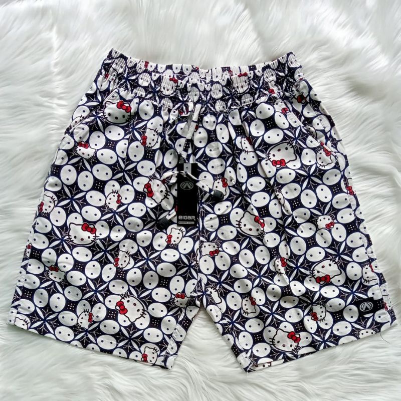 Celana Pendek Wanita Dewasa Santai  Selutut Katun Murah