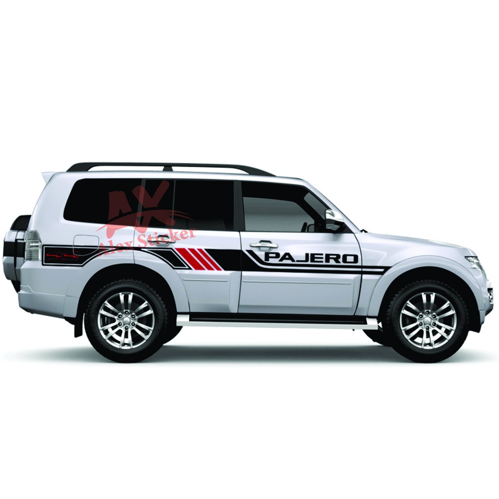 stiker sticker mobil mitsubishi pajero fortuner expander cutting stiker bodi
