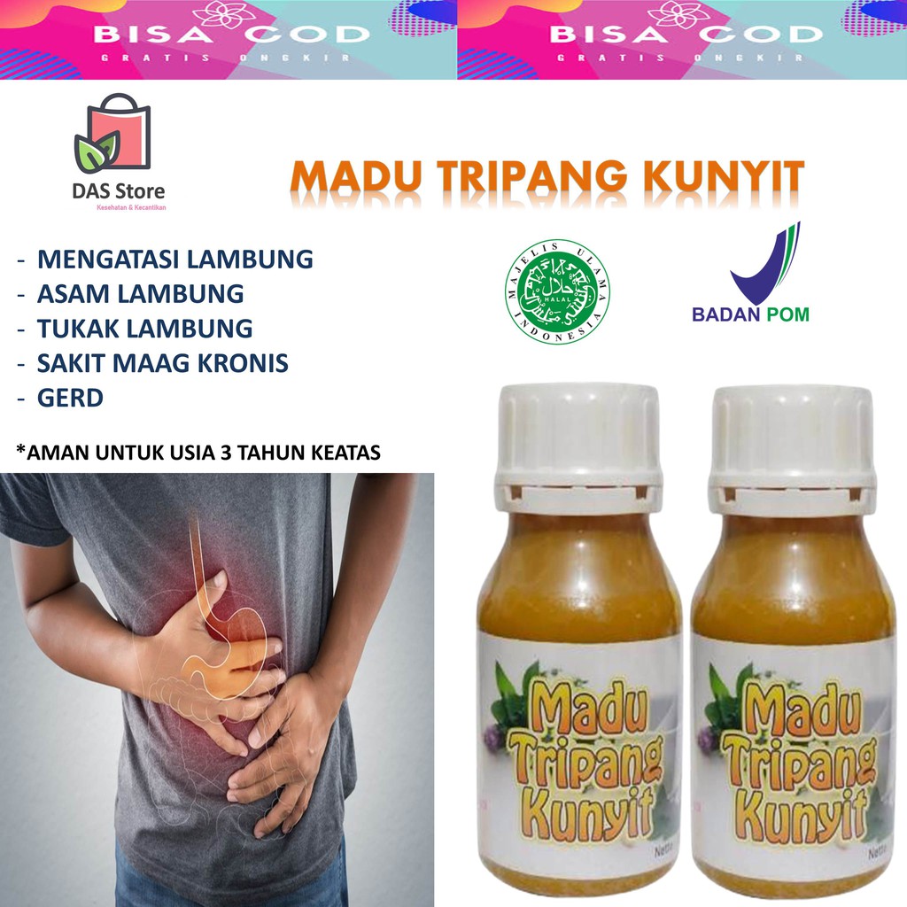 Obat Lambung Madu Tripang Kunyit Original, Asam Lambung, Lambung , Maag Magh Maagh ,Teripang
