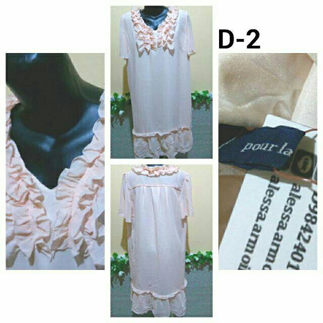 AA034 - Terusan dress minidress rempel ruffle kawaii mori