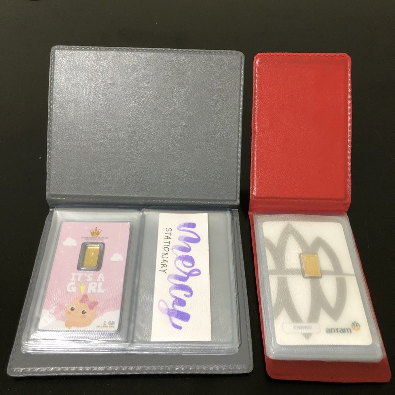 

Name card holder isi 32 kartu & 64 Kartu - Tempat Dompet Emas Antam Dompet LM UBS Certicard Certieye