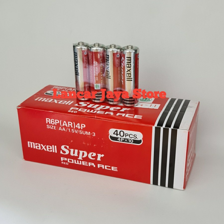 Baterai Maxell Super Power ace Black R6P(AR)4P AA (A2) 1,5V Original