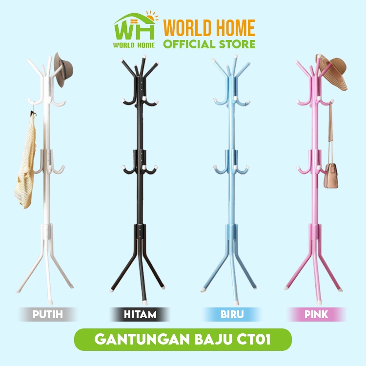 Gantungan Berdiri Jaket Tas Standing Topi Coat Rack Hanger Gantungan Serbaguna CT01