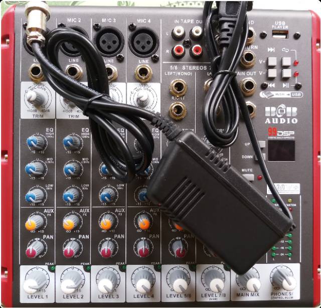 Mixer audio 8 channel effect 99dsp &amp; mp3 player rmv8 bob