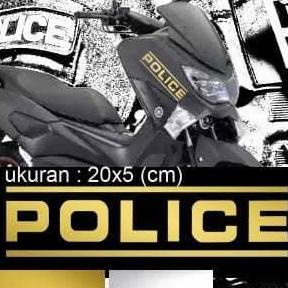 stiker cutting sticker motor NMAX POLICE 01 per PCS and-off91