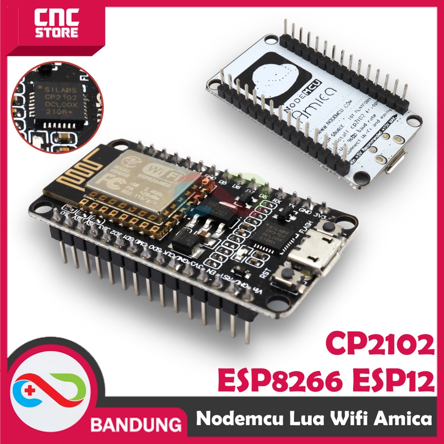 NODEMCU AMICA LUA WIFI V3 4MB 32MBITS FLASH ESP8266 ESP12 CP2102