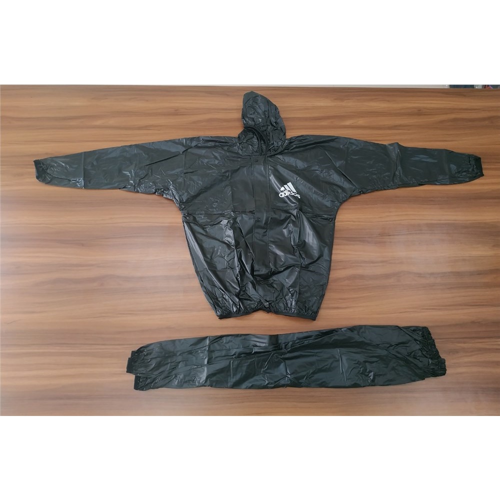 Jas Hujan Setelan Pria Wanita Cowok Cewek Dewasa Anti Tembus Mantel Sauna Tebal Bahan Pvc Karet Sepeda Motor Adidas Gym Jaket Lari 1 Set Stelan