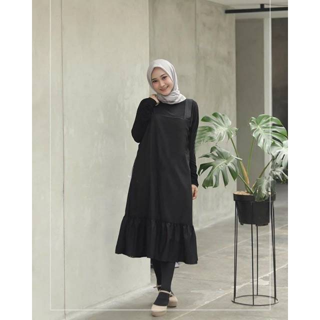 Midi Overall (No iiner), ATASAN, TUNIK, Blouse wanita, atasan wanita, BLOUSE, Fashion muslim, OVERAL