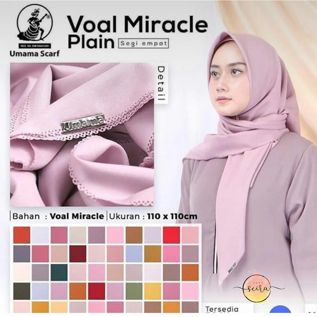 [BISA COD] Umama Kerudung / Hijab Voal Miracle Plain - Part 2