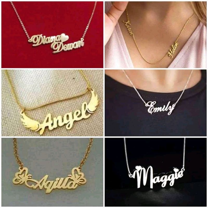 Kalung nama Wanita /Kalung nama anak/kalung nama xuping