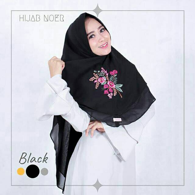 HIJAB Bordir/ Khimar Embordery /Khimar Samawa Ori Hijab Noer