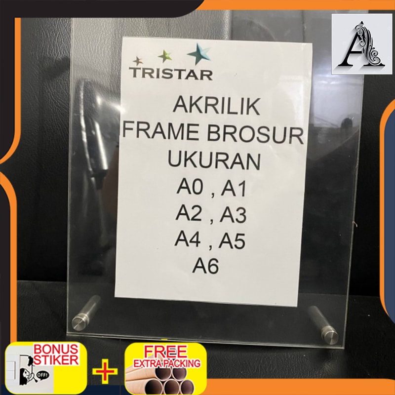 

Grosir Akrilik Frame Foto/brosur meja uk A4 clear&berbagai pilihan warna