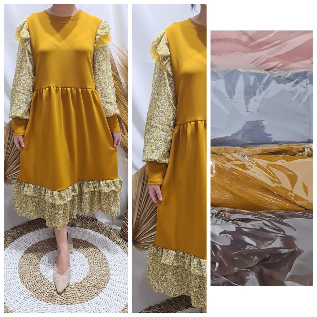 TUNIK CAVEL 815 RUFFLE LENGAN TILE