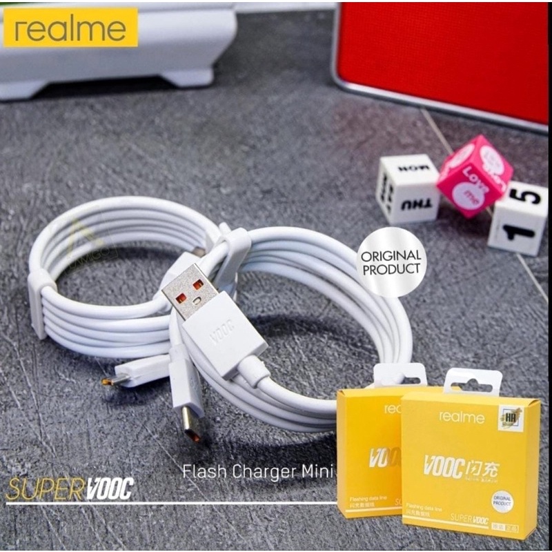 Kabel Data Realme New Usb Micro / Usb Type C Super Vooc Original 100%