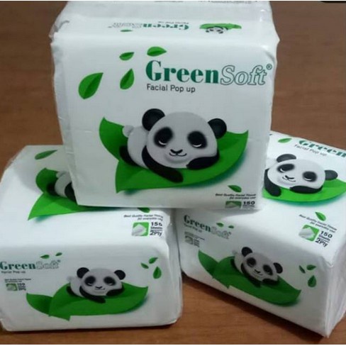 Tisu Green Soft Facial Pop Up Tissue 2 Ply 150 + 20sheets-1