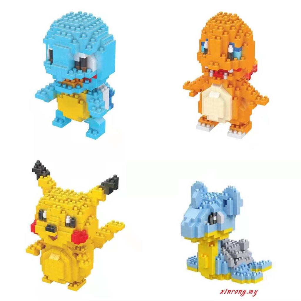 Mainan Lego Blok Nano Diamond Seri Pokemon Pikachu 28 Desain Untuk Anak