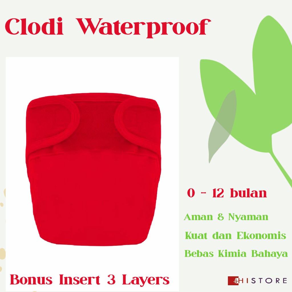 DIAPER CLODI POPOK KAIN DOUBLE TPU WATERPROOF BAHAN PREMIUM