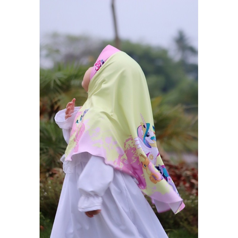 HIJAB INSTANT ANAK littlepony  , BERGO ANAK , HIJAB KARAKTER , HIJAB INSTANT PRINTING