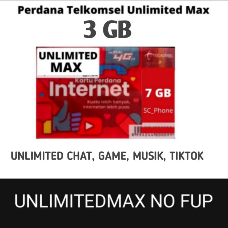 TELKOMSEL UNLIMITEDMAX TANPA FUP