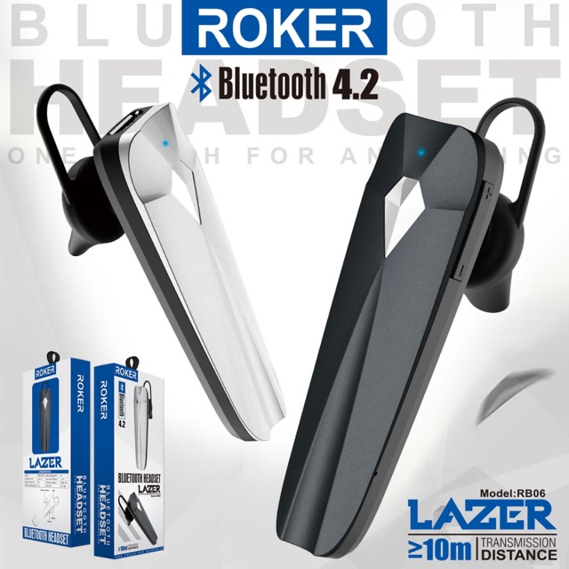 HEADSET/ HANDSFREE/ HF BLUETOOTH WIRELESS ROKER LAZER RB06