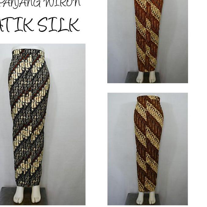 ◌ Indah BAWAHAN ROK SPAN PANJANG WIRU WIRON Batik Silk All Size Fit XL SR ♝