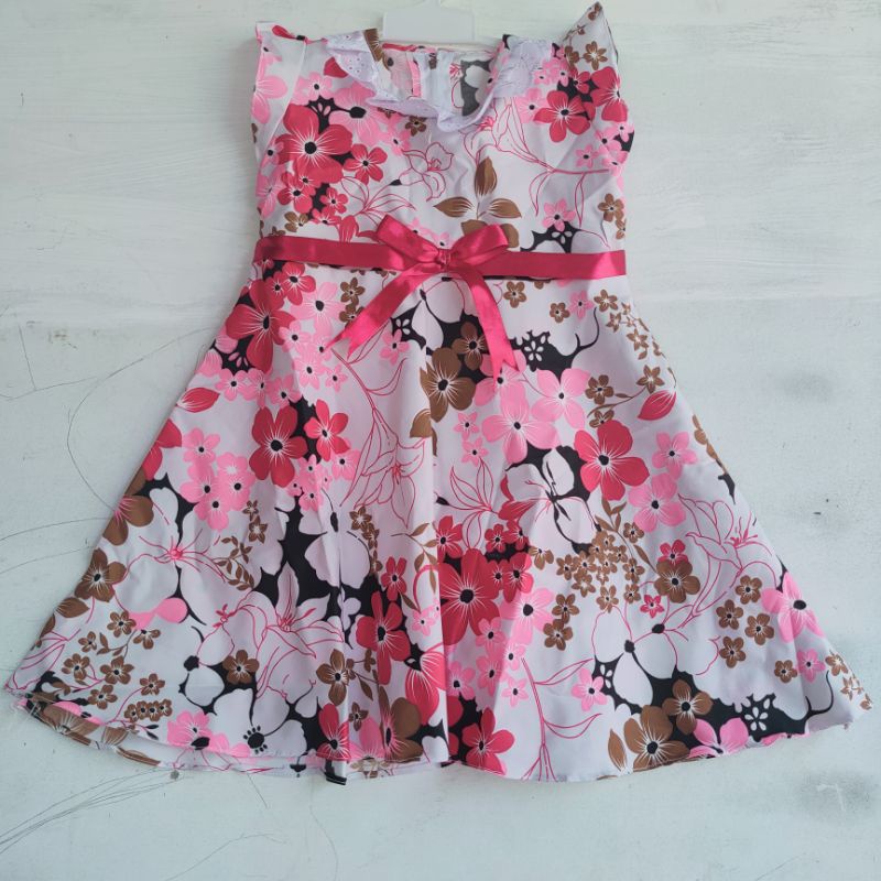 Dress anak 2 3 tahun perempuan baju anak cewek motif bunga melati