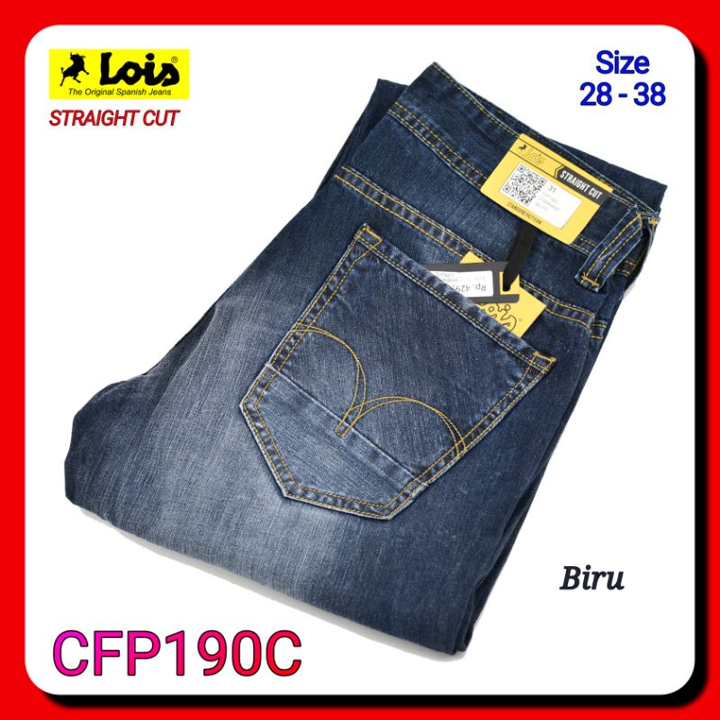 Celana Jeans Panjang Pria Lois CFP190C Straight Cut