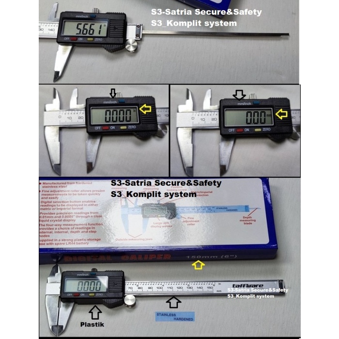 

Jangka Sorong Digital Stainless Steel/ Sigmat / Vernier Caliper