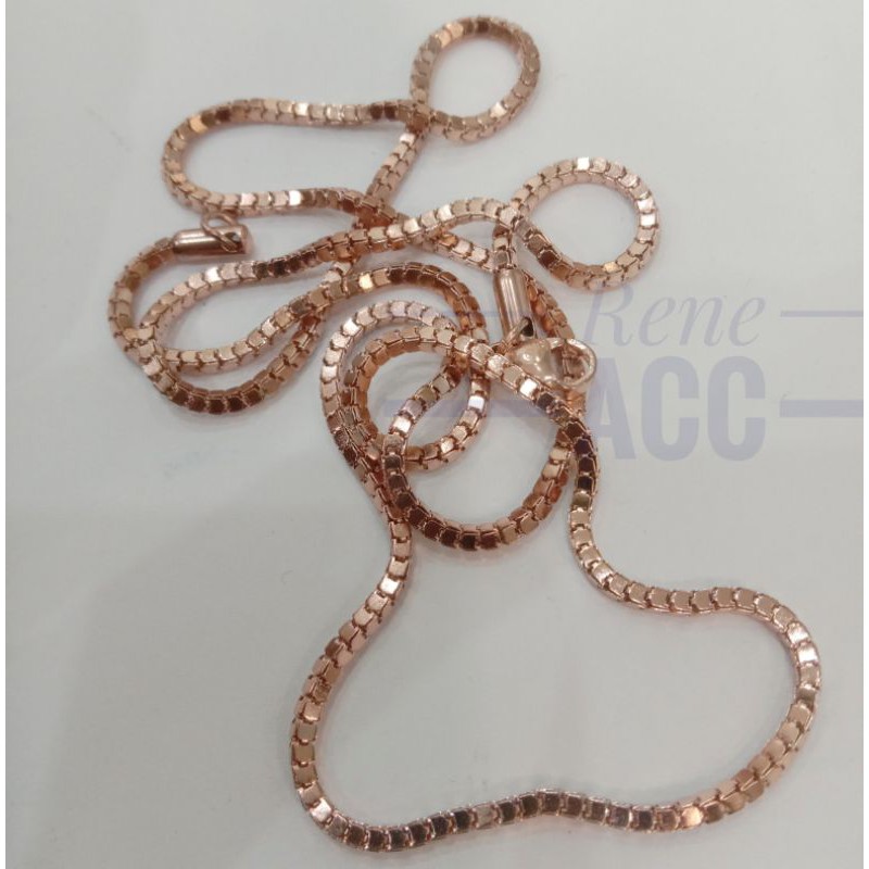 Kalung MILANO Titanium Rose Gold 45 cm