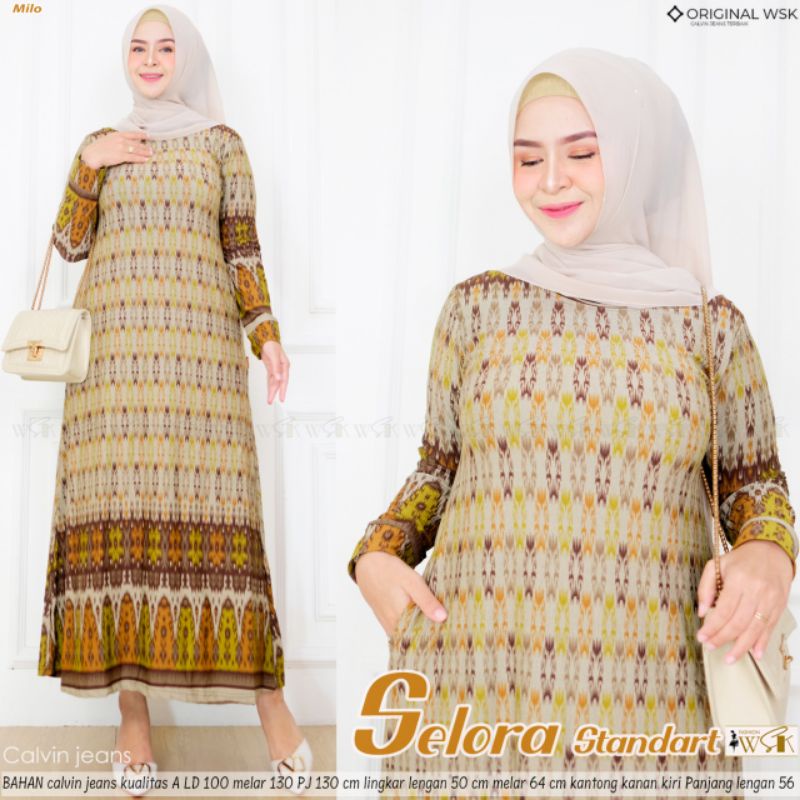 DRESS SELORA STANDART GAMIS WANITA CALVIN JEANS TERBARU 2022 ORI BY WSK