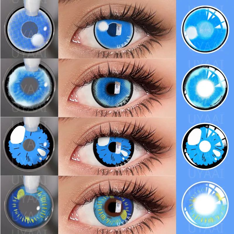 SOFTLENS NEW COSPLAY HALLOWEEN ODELS ANIME BLUE HD-46 BLUE