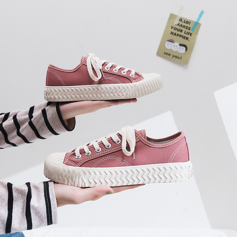 SW46 Sepatu Sneakers Tali Wanita Import Korea - Sepatu Import Sneakers Wanita - Sepatu Kanvas Import