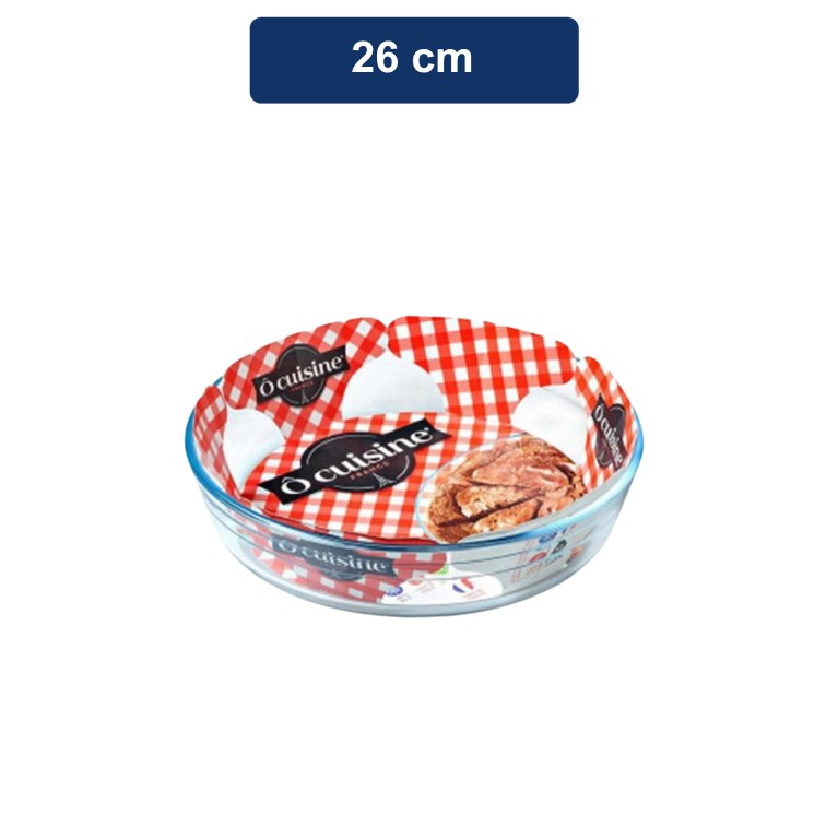 Ocuisine Loyang Kaca Bulat / Glass Bakeware Round Cake Dish 26 cm