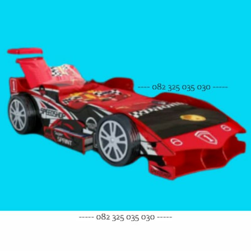 Tempat Tidur Kasur Anak Laki Laki Karakter Cowok Mobil Formula One F1