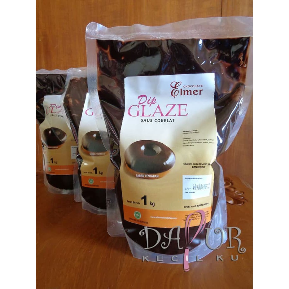

Topping Donat / Elmer Dip Glaze Dark 1 Kg / Dark Chocolate