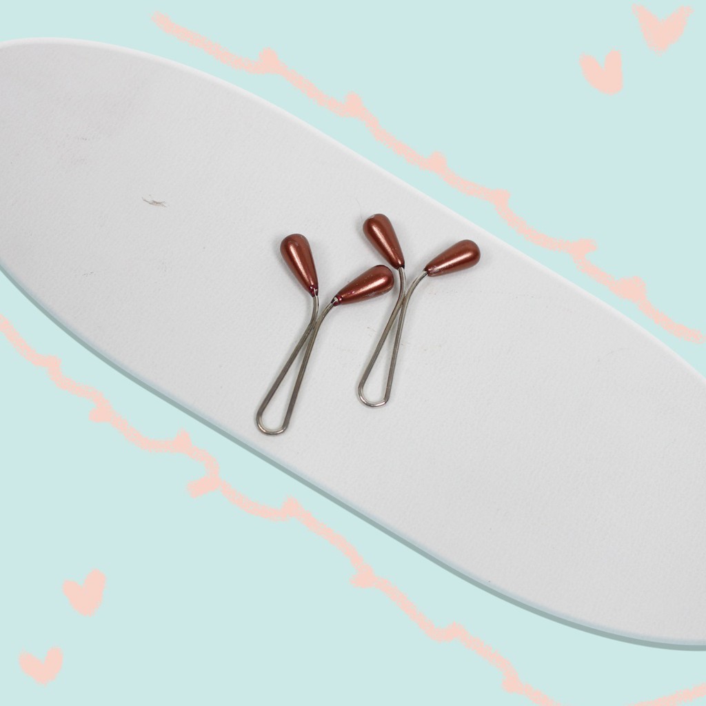 Peniti Tuspin Jilbab / Kerudung Klip Turki Mutiara Lonjong 0A10