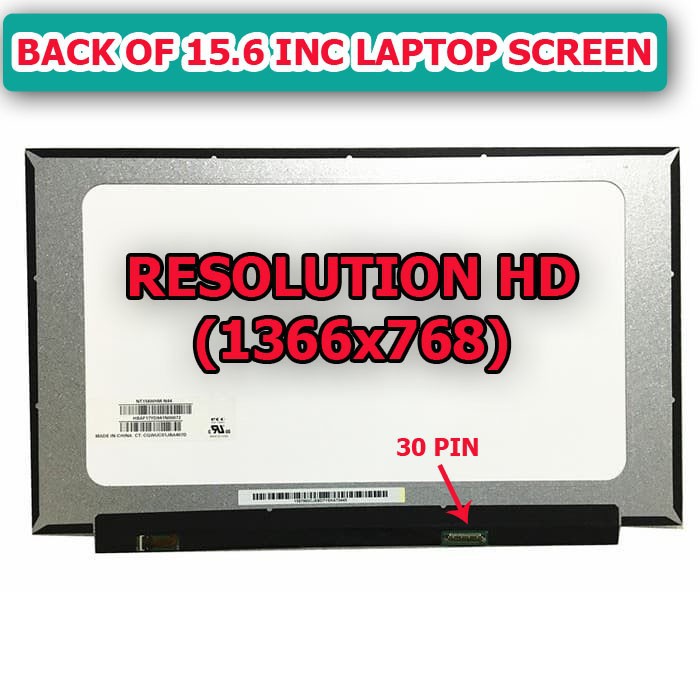 LCD LED 15.6 SLIM 30 PIN NO BRACKET NT156WHM-N44 HD