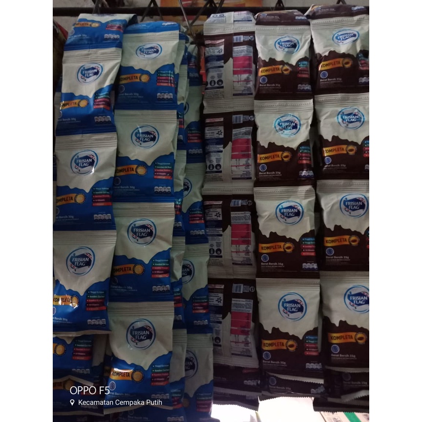 Susu Frisian Flag Bubuk  Renteng isi 10 Sachet Rasa Cokelat dan Putih