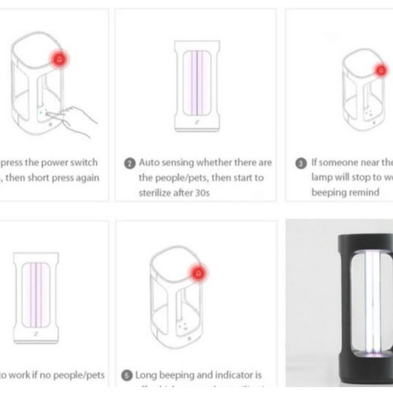 FIVE Smart UVC Sterilization Lampu Disinfection UV Steril Ruang